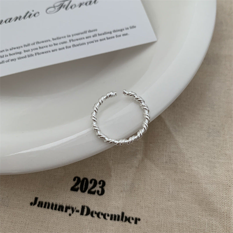 Wholesale Open Silver Plated Love Heart Stacking Ring