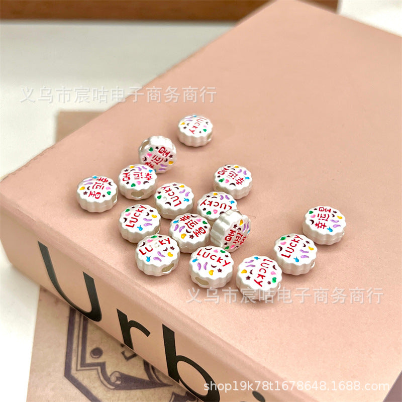 Wholesale 10pcs Silver Lucky Star Lucky Vertical Hole Through-hole Beads