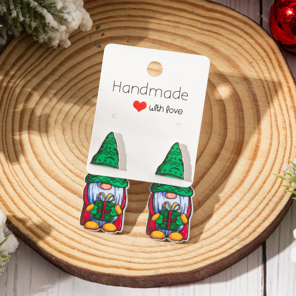 Wholesale Christmas-themed acrylic earrings