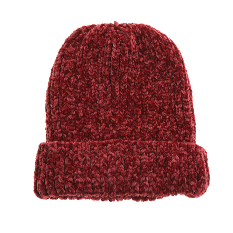 Wholesale Autumn and Winter Solid Colors Chenille Wool Hat