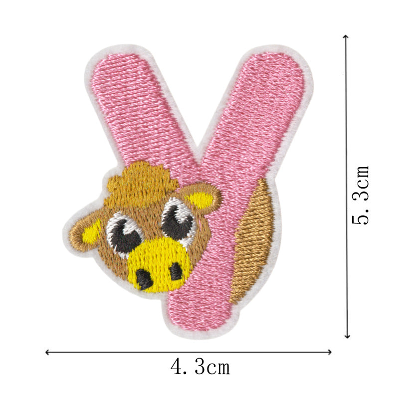 Wholesale  Animal English Letter Cloth DIY Patches
