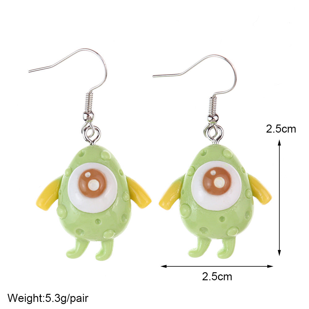 Wholesale Fun Cute Cartoon Plastic Earrings