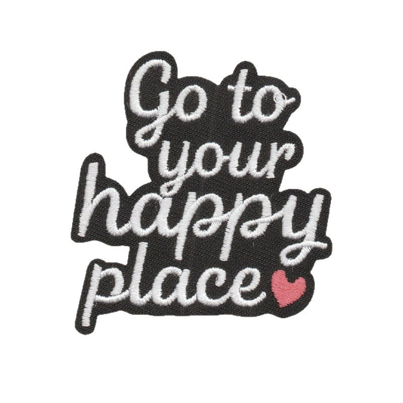 Wholesale Cartoon English Quote Embroidered Patches Set Of 10 Heat Activated Adhesive Back Decorative Craft Supply For Clothing Bags Towels Everyday DIY Accessory Boutique Resale Gift