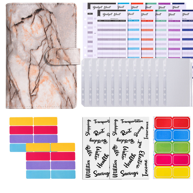 Wholesale PU Marble A6 Loose Leaf Notebook