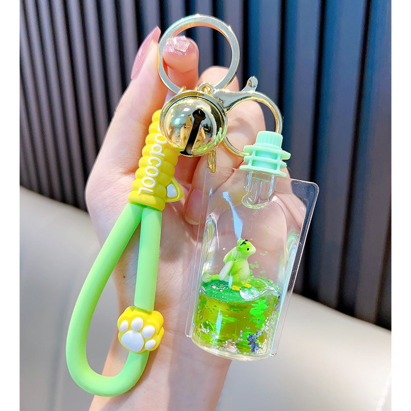 Wholesale Oiled Dinosaur Jelly Bottle Acrylic Keychain