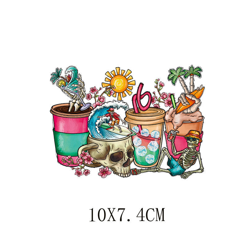 Wholesale Summer Cartoon Heat Transfer   UV DTF Ready to Press Transfers Wraps