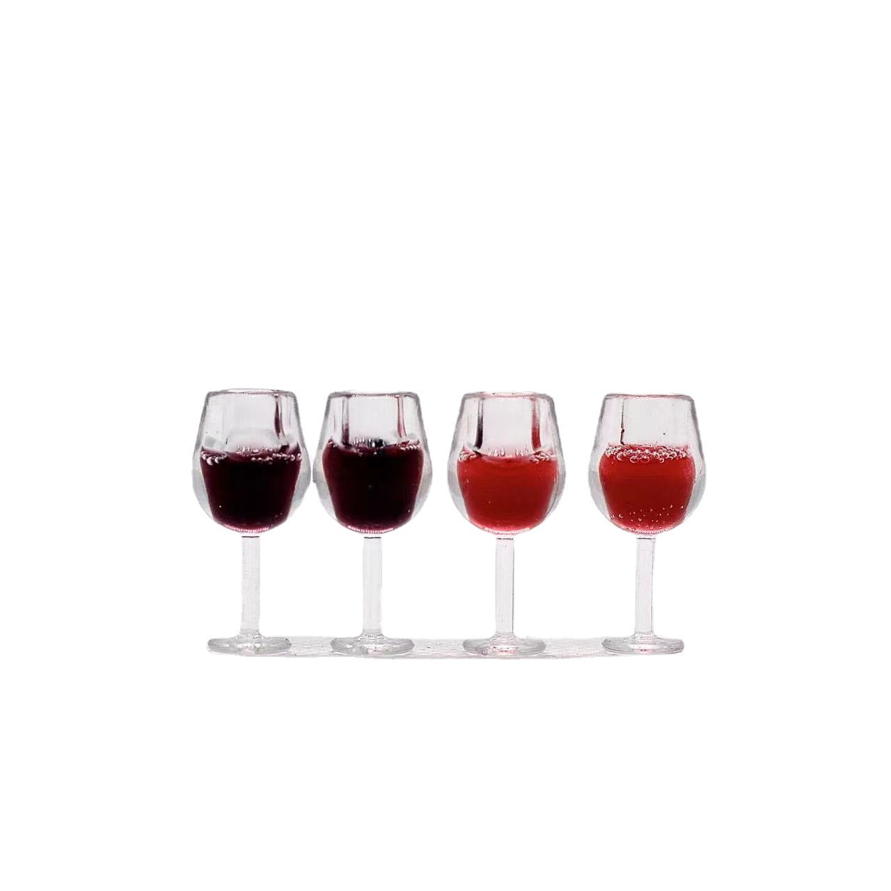 Wholesale 1:12 miniature food play small bottle diy resin accessories red wine goblet simulation mini drink small wine bottle