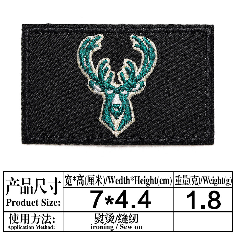 Wholesale Twill Embroidered Patch Team Badge Rectangular Decorative Accent For Bags Clothing Towels