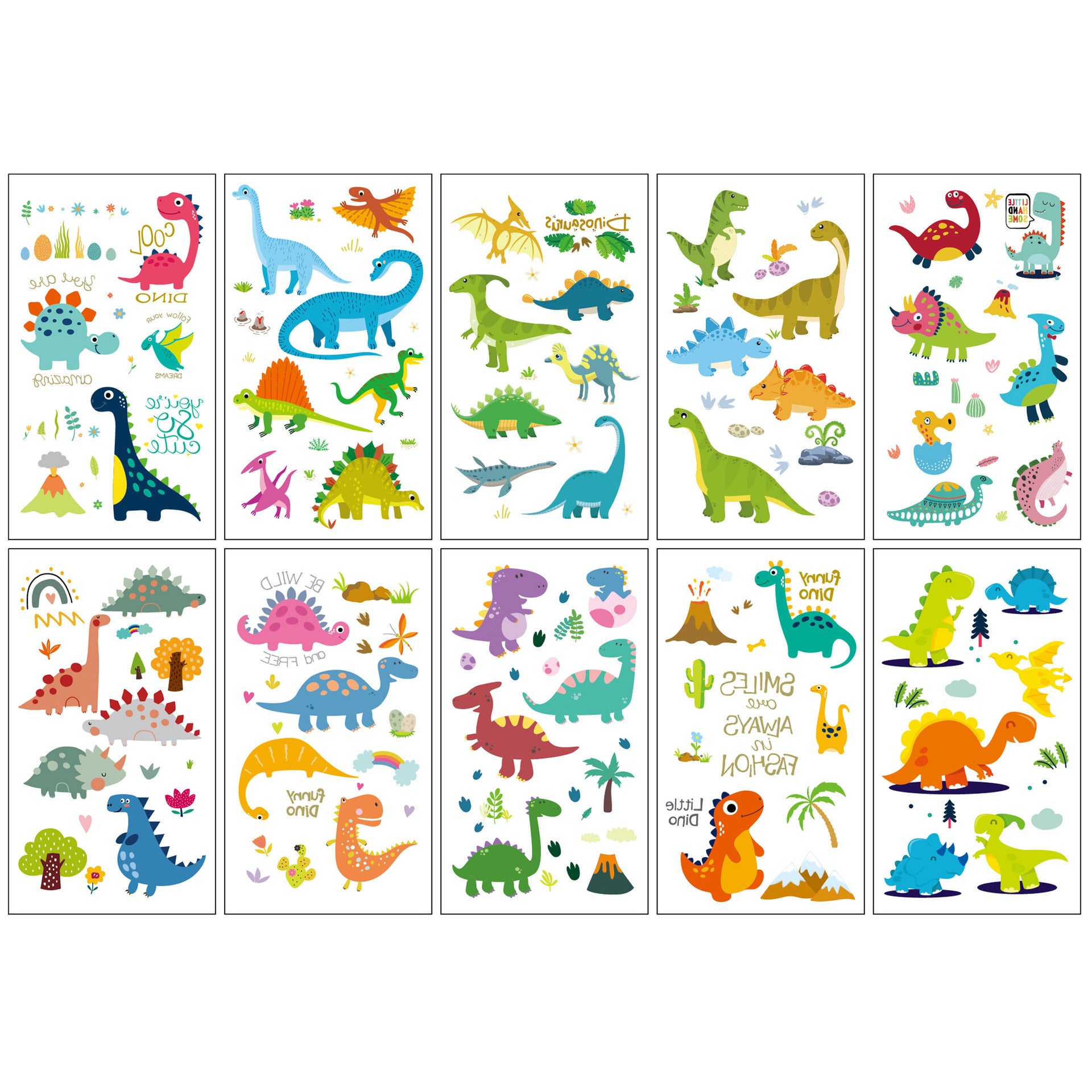 Wholesale 10pcs/sheet Children's cartoon little monster cute tattoo sticker