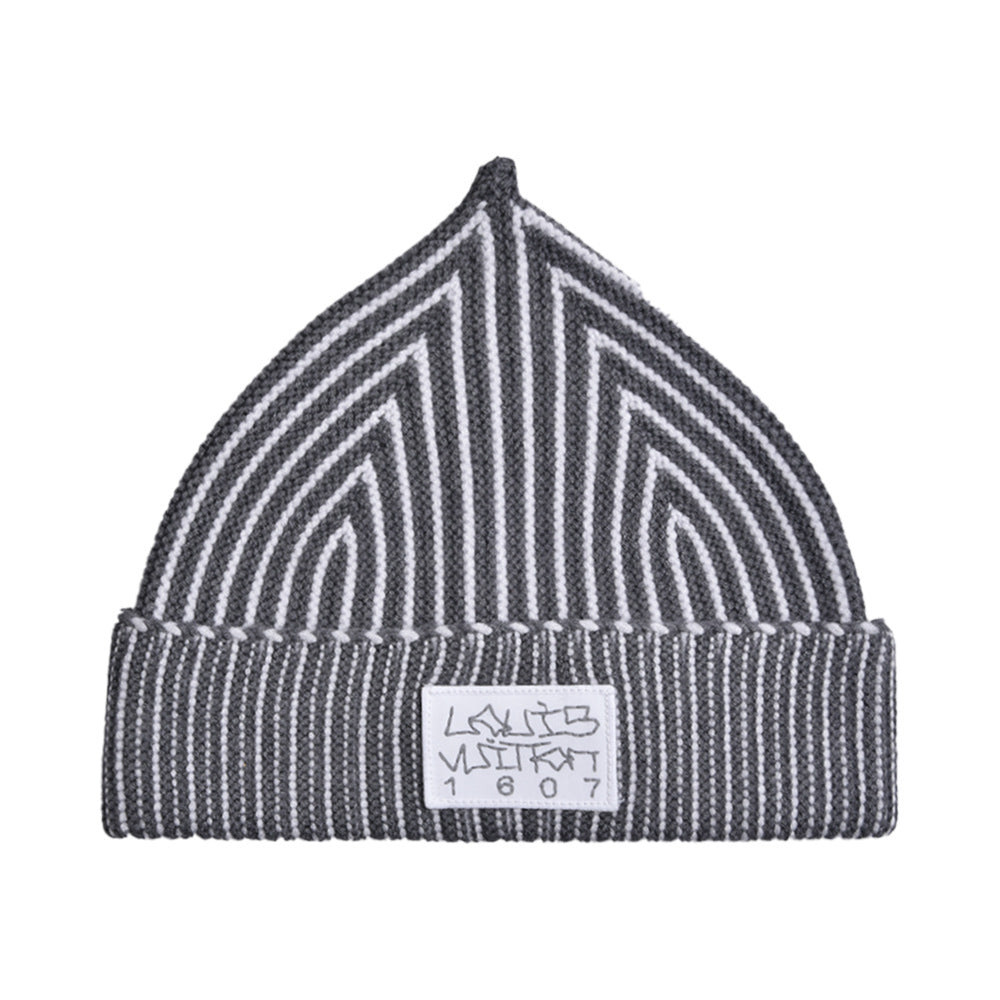 Wholesale Striped Knitted Hat Autumn and Winter Warm Windproof Woolen Hat