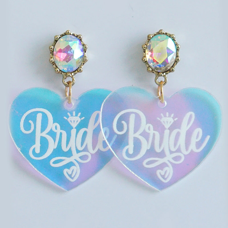 Wholesale 2pairs/pack Beautiful Floral Pearl Laser Bright Party Earrings