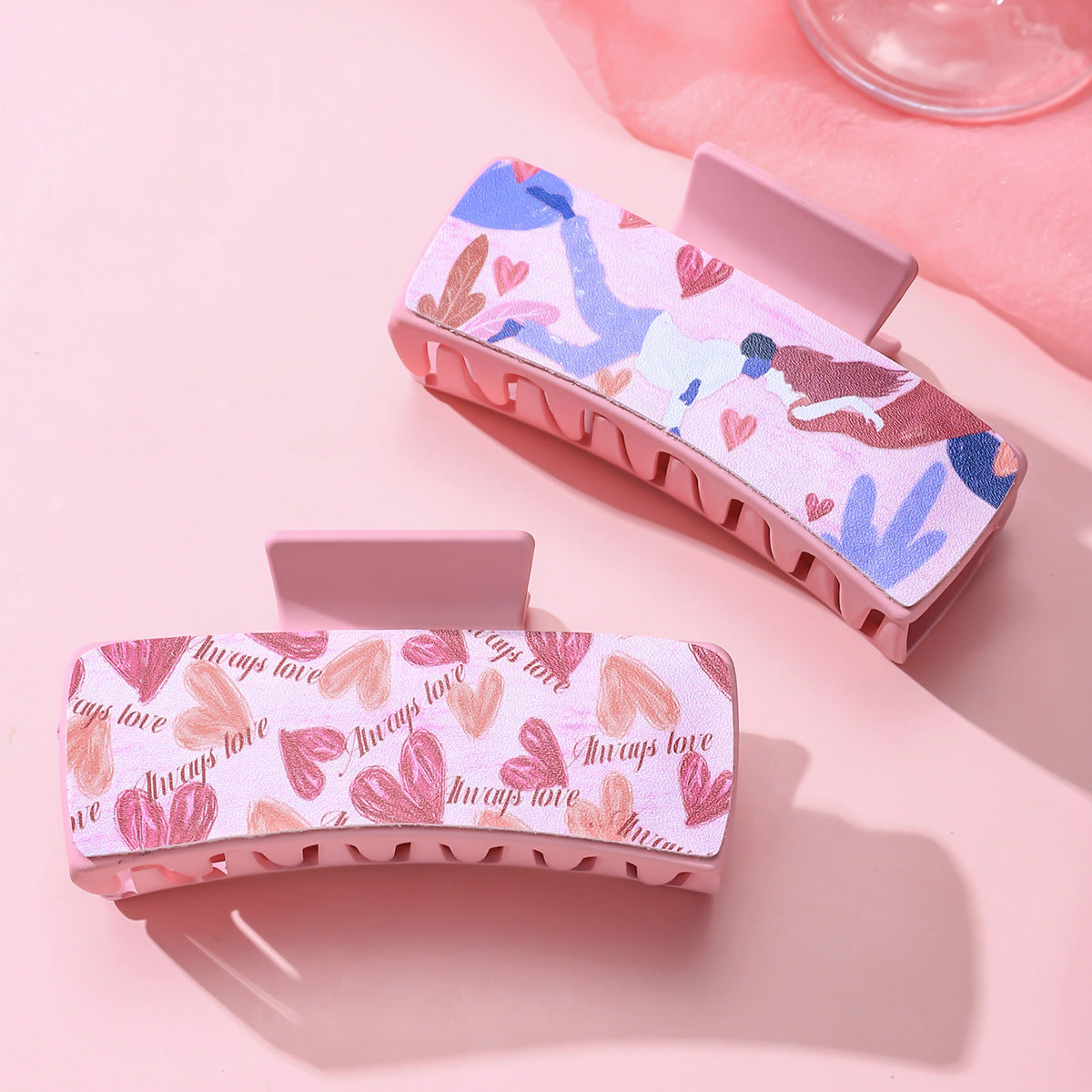 Wholesale Valentine's Day PU Leather Hair Clips