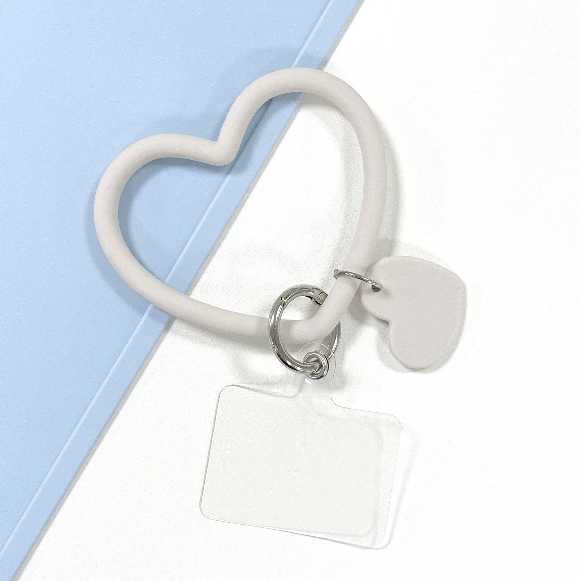 Wholesale Mobile Phone Anti-loss Silicone Heart-shaped Hanging Ring Key Chain
