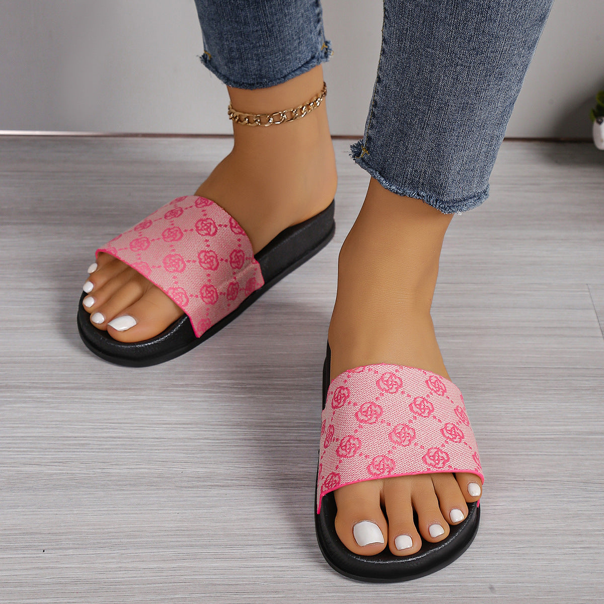 Wholesale Stone Pattern Thick-soled Slippers