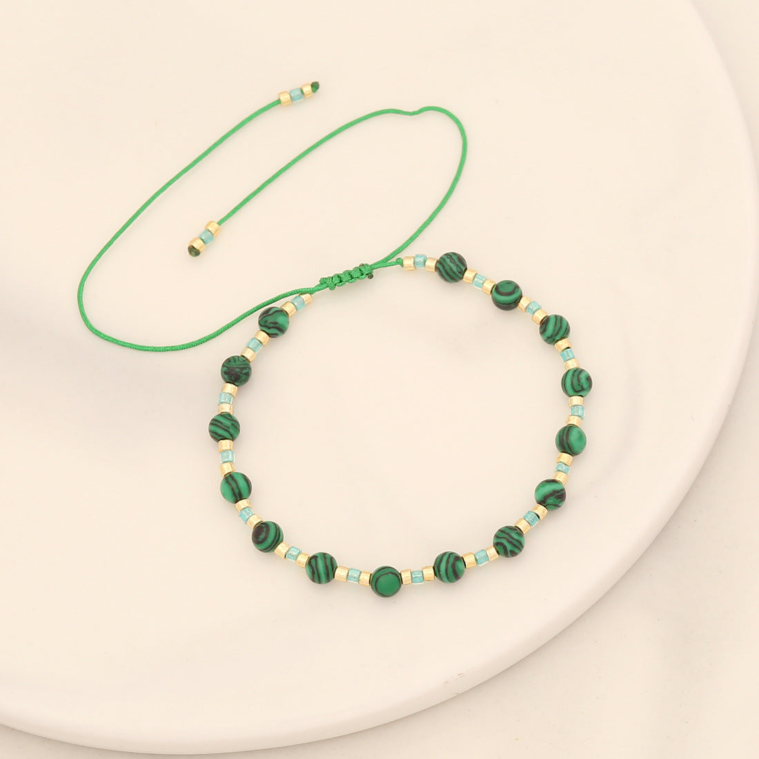 Wholesale Green Love Heart Stainless Steel Bracelet