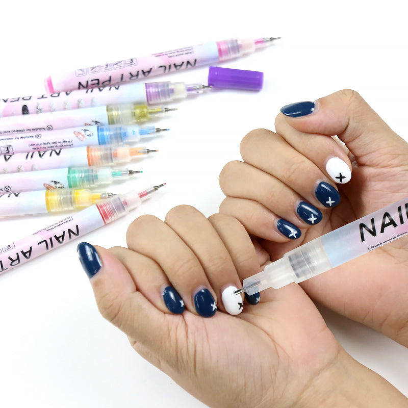 Wholesale 12 Color Nail Art Pen Painting Tracing Pen Graffiti Pen