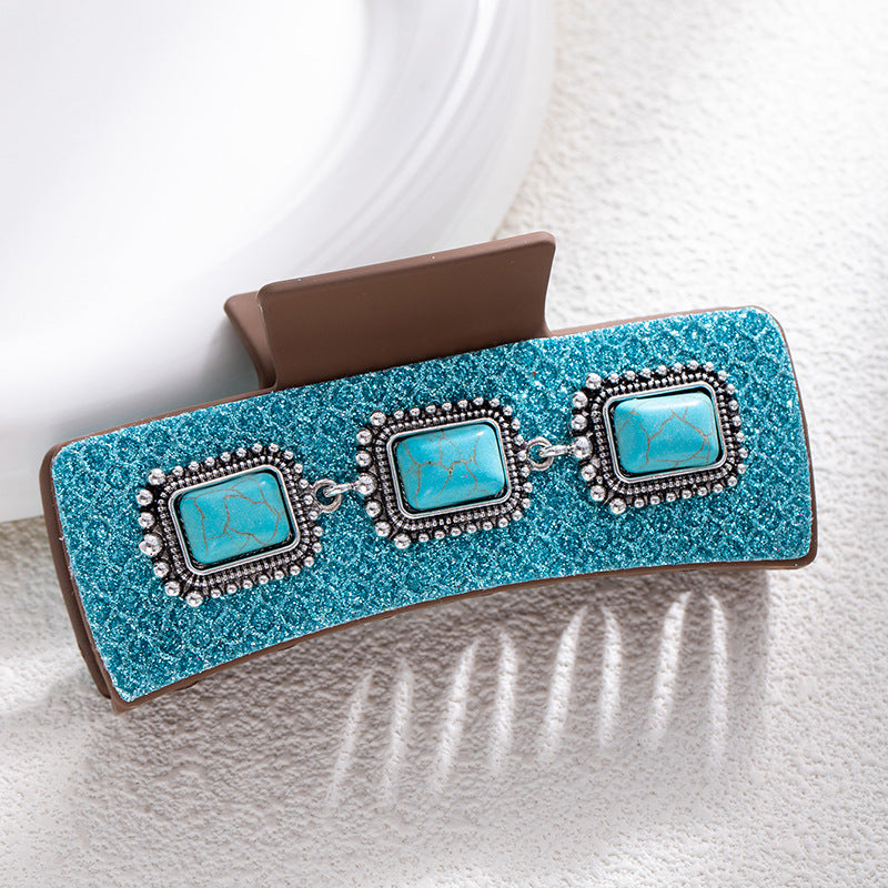 Wholesale Bohemian turquoise western style clip leather clip