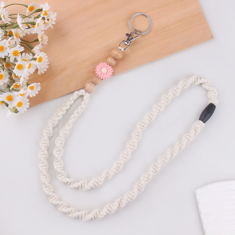 Wholesale Cartoon Little Daisy Handmade Woven Keychain