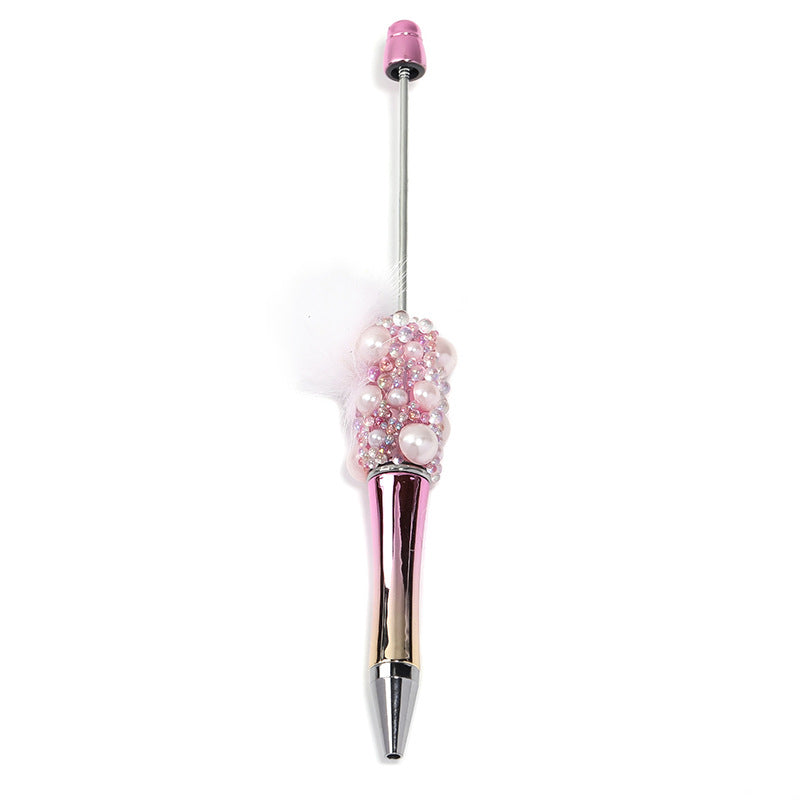 Wholesale 5pcs Creative Pearl Ball DIY Bead Sparkling Bubble Ball Spinning Ballpoint Pen