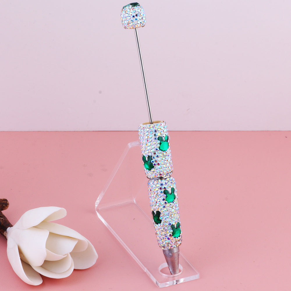 Wholesale 5pcs Colorful Cute Rabbit Zircon Clay Full Diamond DIY Bead Pen