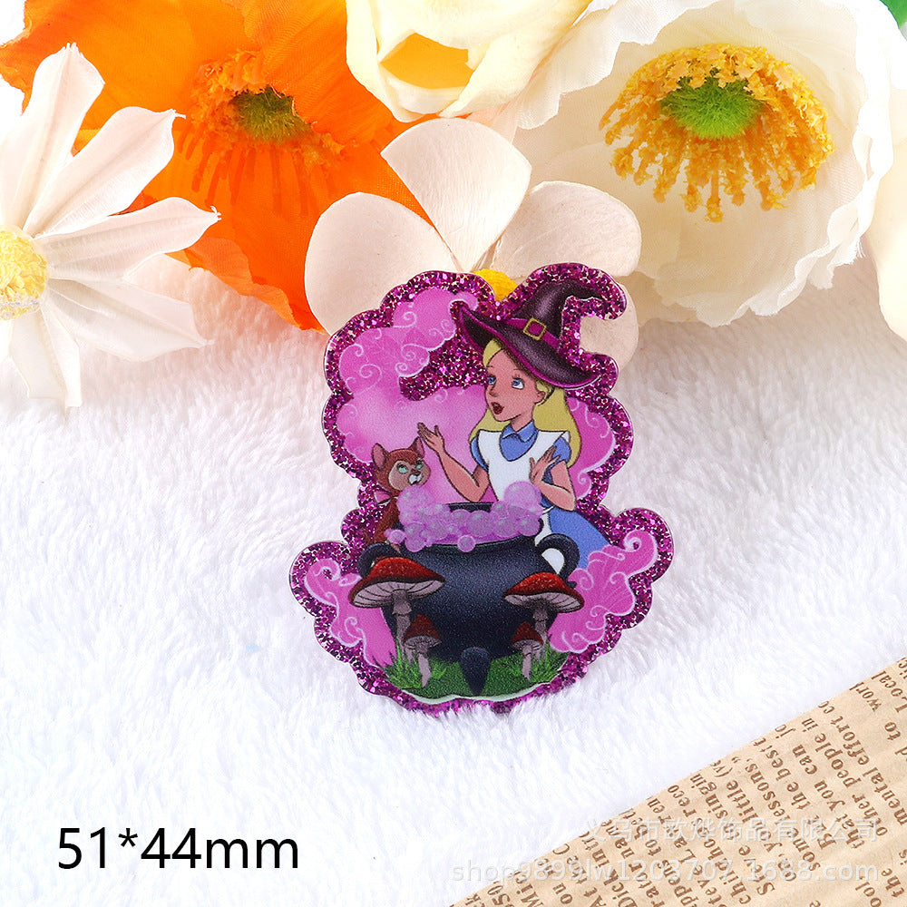 Wholesale 10pcs/pack Cartoon Character Cute Jewelry Pendant Acrylic Pin OLY Exclusive