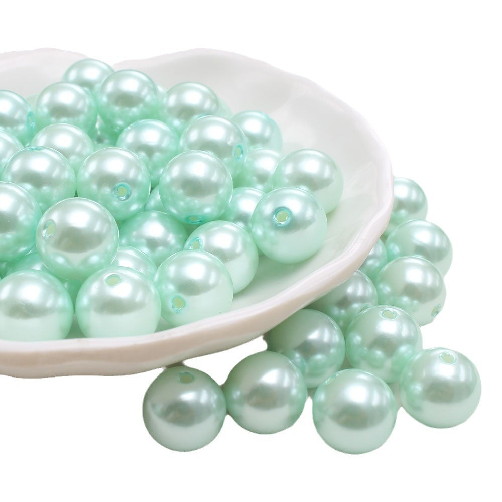 Wholesale 6-30MM A54 Light Aqua Blue ABS Imitation Pearl DIY Loose Beads