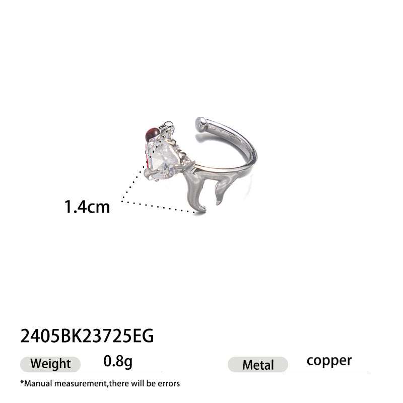 Wholesale Unique Irregular Shape Zirconium No Ear Bone Clip Earrings