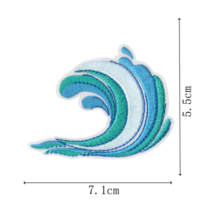 Wholesale Cartoon embroidery subsidy holiday beach vacation style clothing decoration stickers