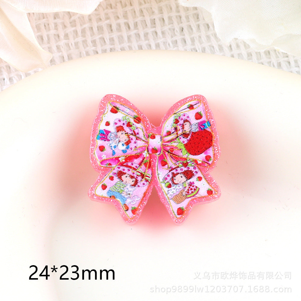 Wholesale 5pcs  Cartoon Bow Acrylic Beads