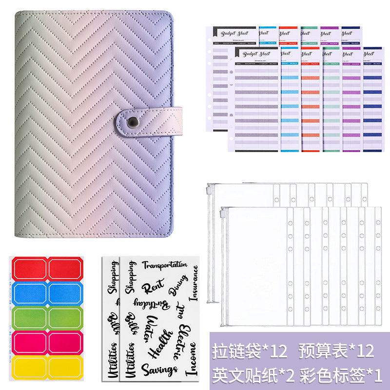 Wholesale Macaron Leather PU with Marble Pattern A6 Loose Leaf Notebook