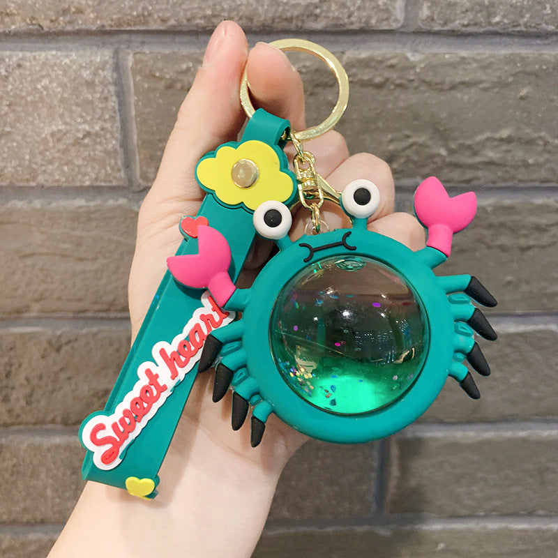 Llavero flotante de cangrejo de petróleo acrílico de aceite acrílico al por mayor