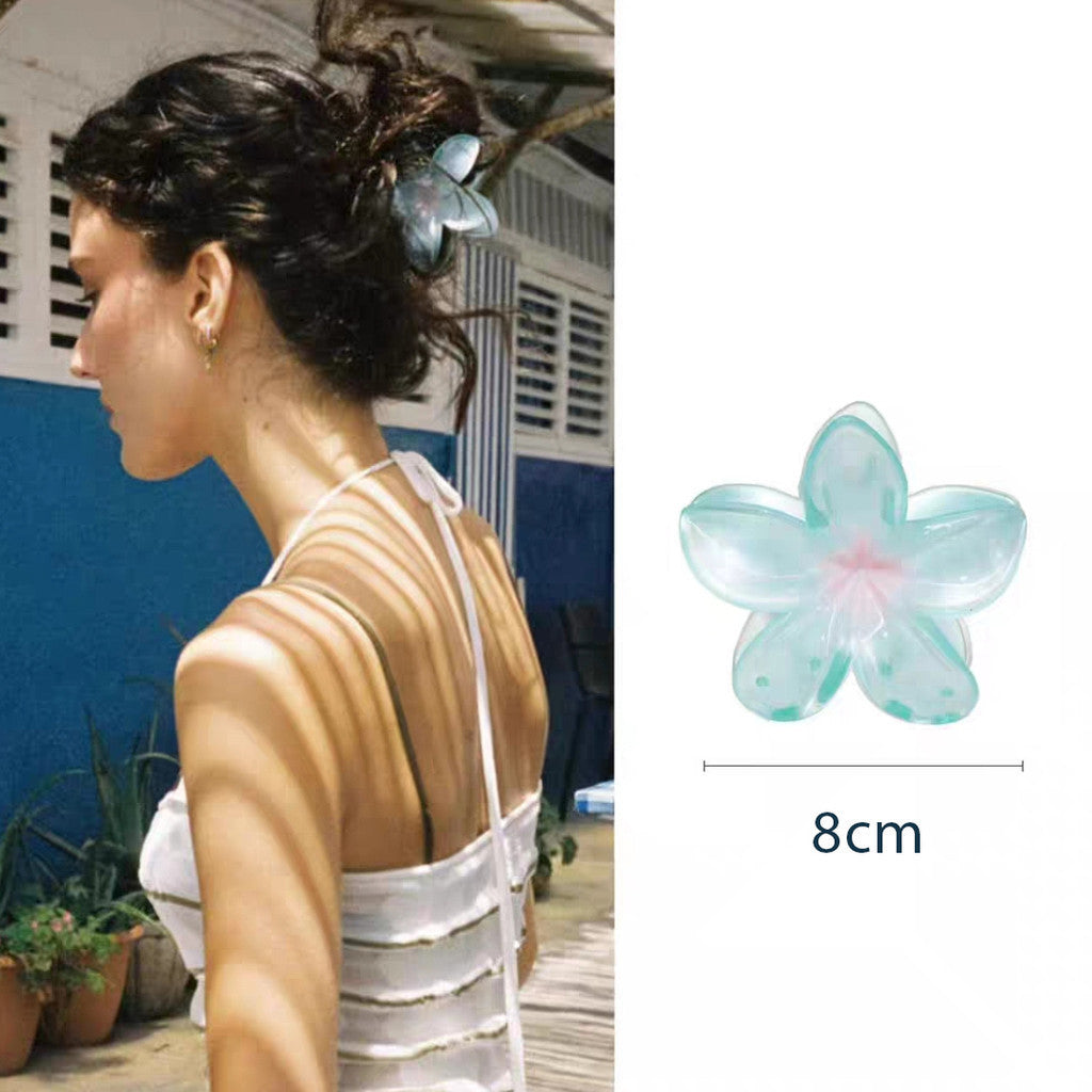 Wholesale Large 8CM Gradient Color Plumeria Flower Hairpin