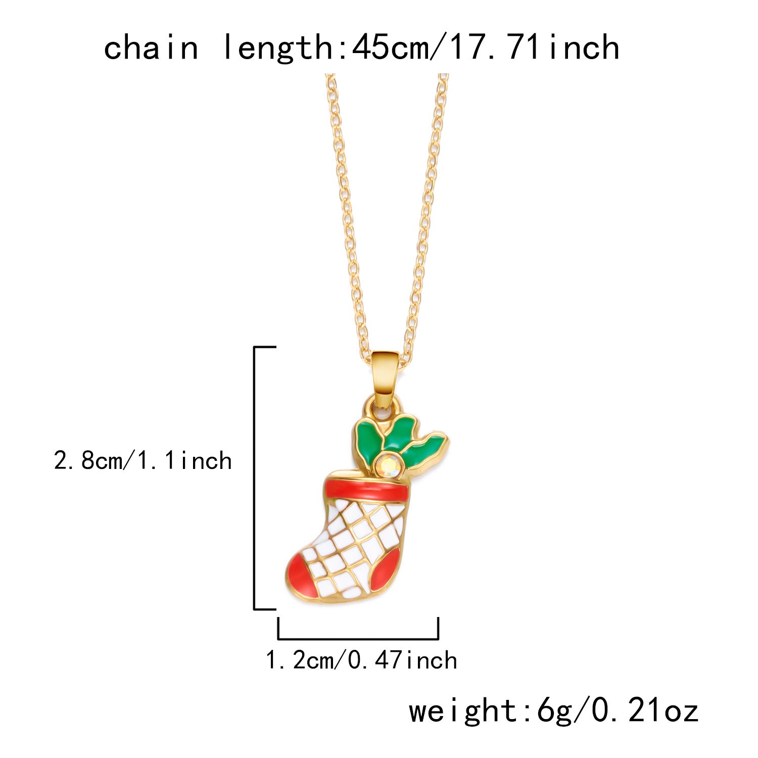 Wholesale Christmas Dopamine Colored Necklace