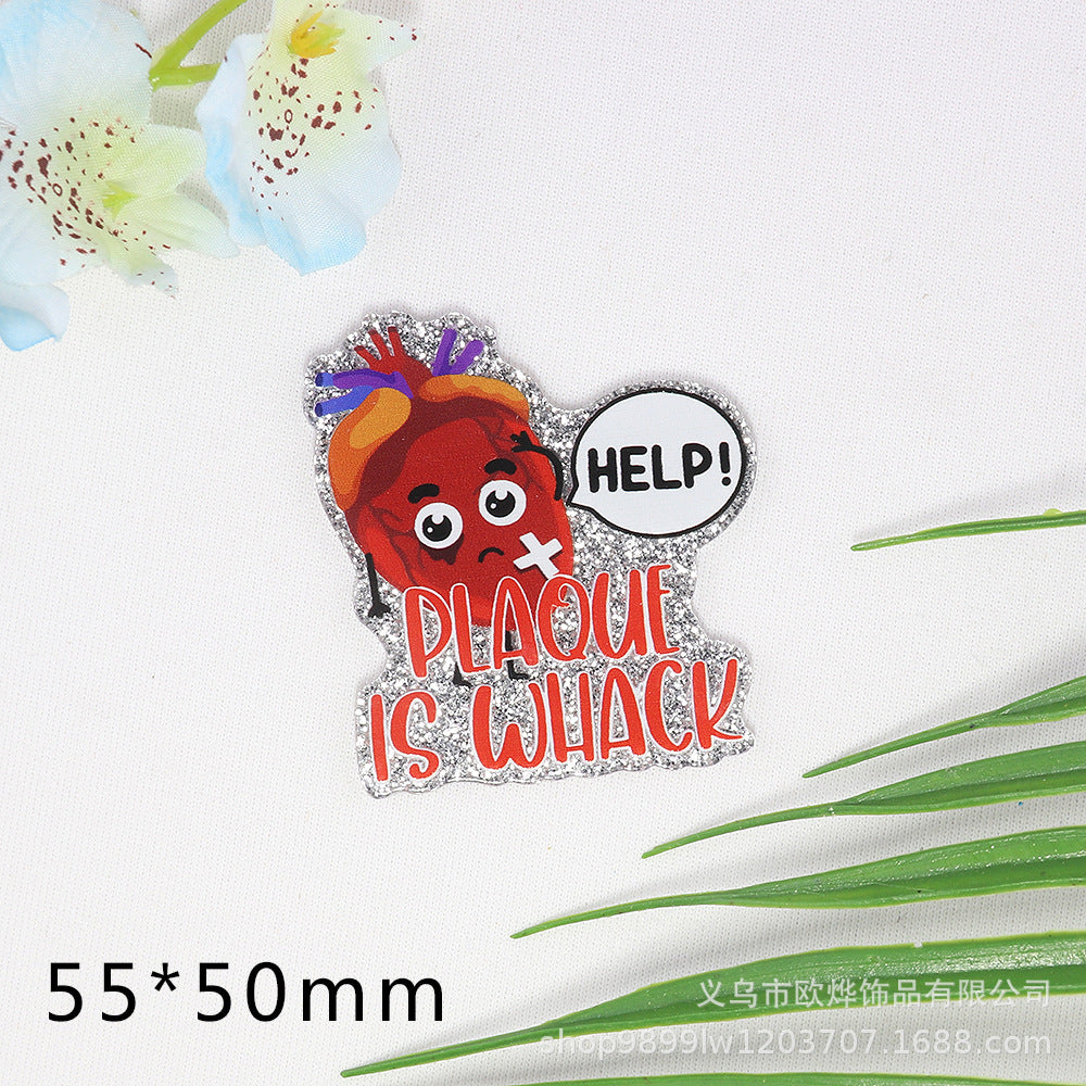 Wholesale 10pcs Cute Acrylic DIY Patch Accessories