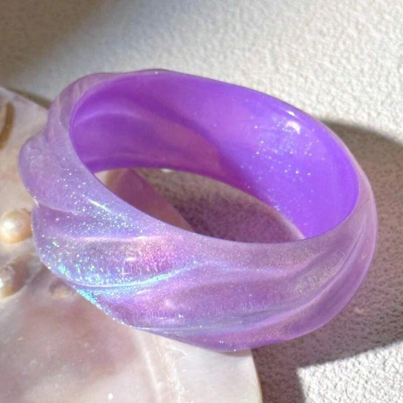 Wholesale Colorful Resin Bracelet Irregular Simple Geometric Opaque Resin Bracelet