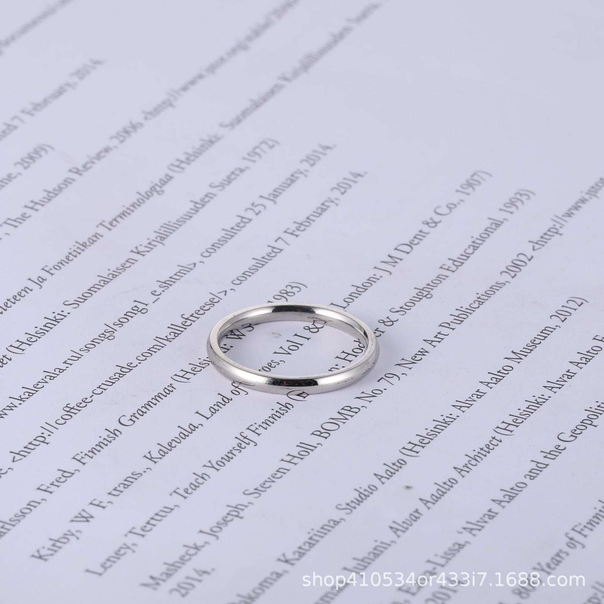 Wholesale Titanium Steel Luxury Diamond Ring