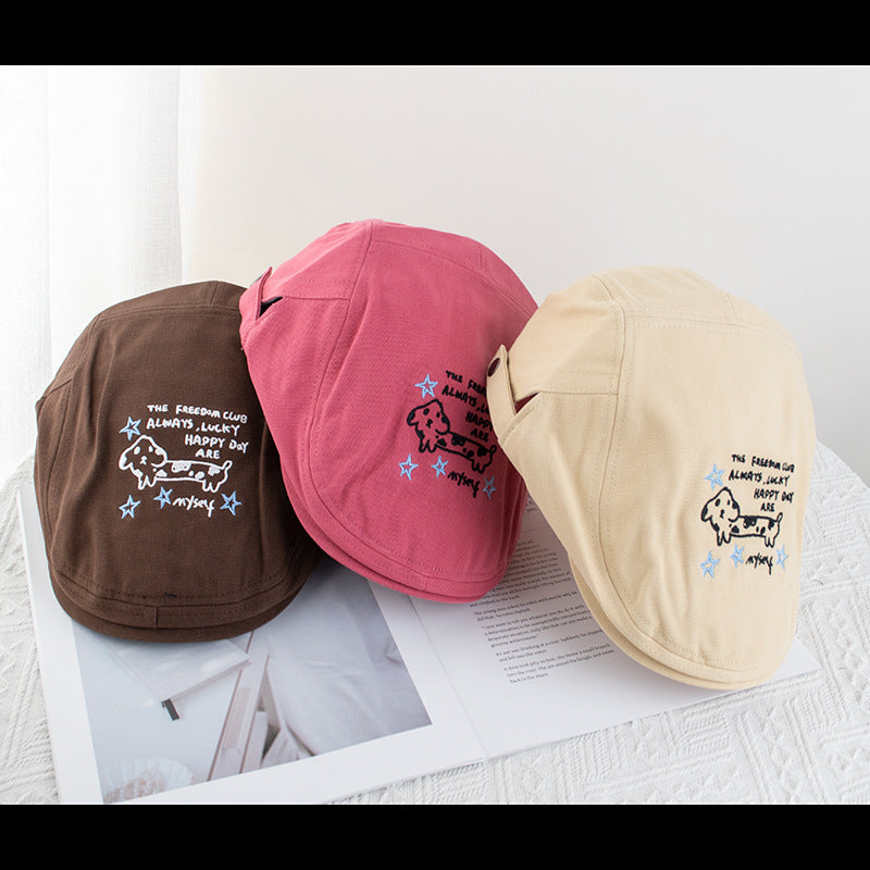 Wholesale Cute Puppy Letters Embroidered Forward Cap