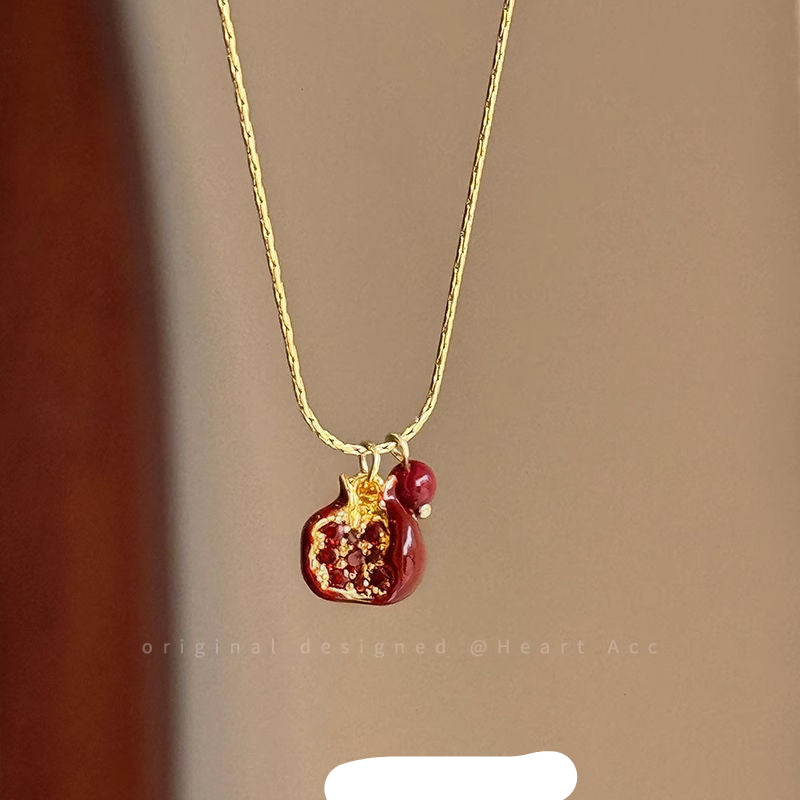 Wholesale Red M bean balloon dog pendant necklace