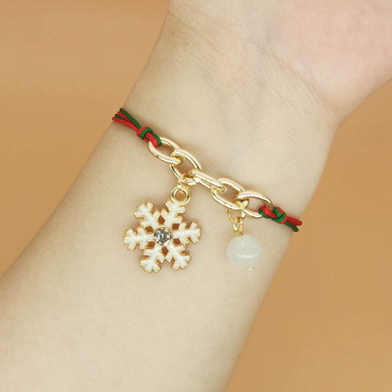 Wholesale Luminous Christmas Alloy Woven Bracelets