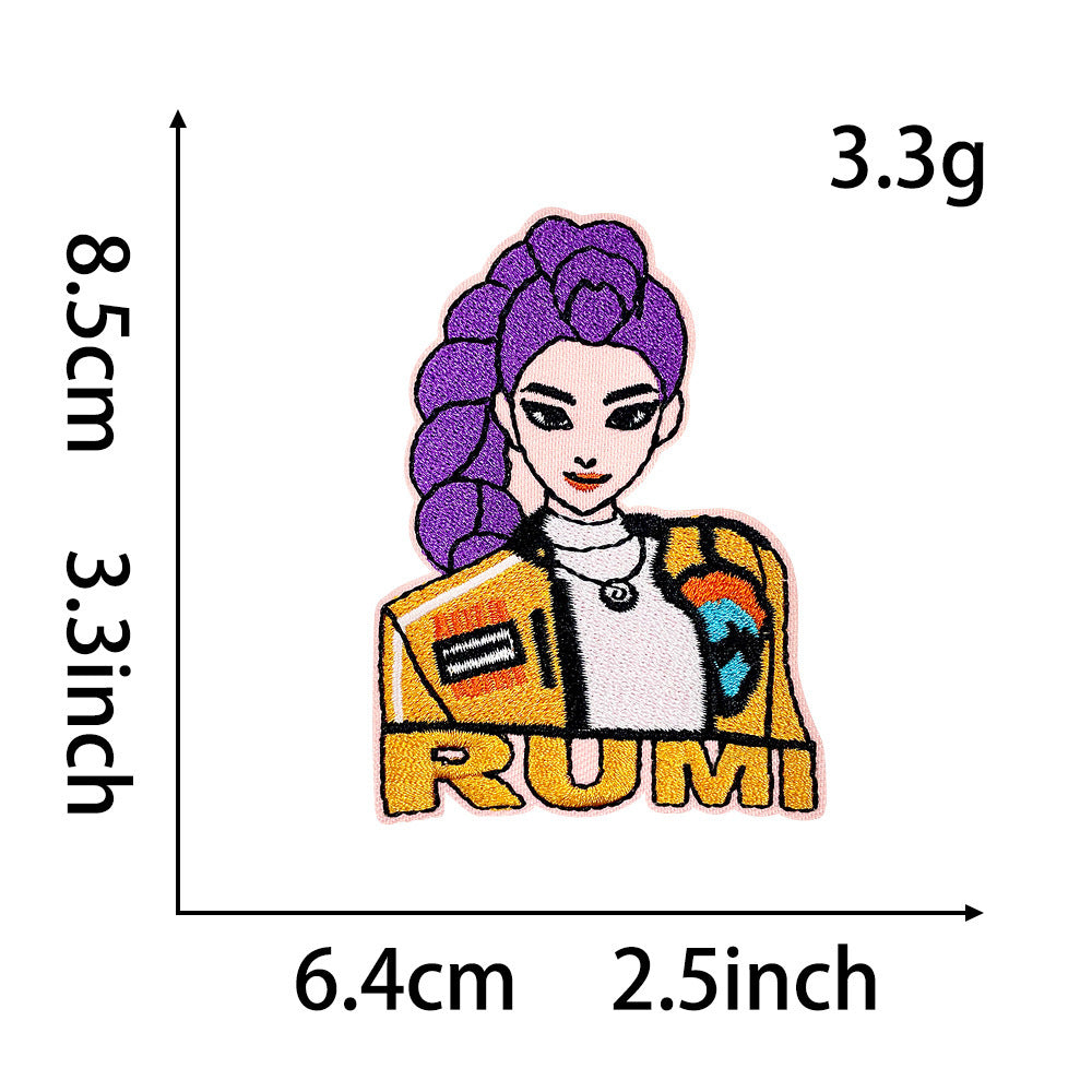 Wholesale Cartoon Cute Styling Girl Embroidery DIY Patches OLY Exclusive