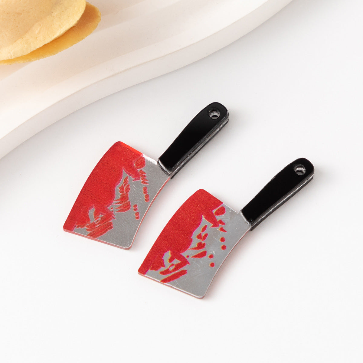 Wholesale  Halloween Acrylic DIY Kitchen Knife Fruit Knife Accessories FlatBack