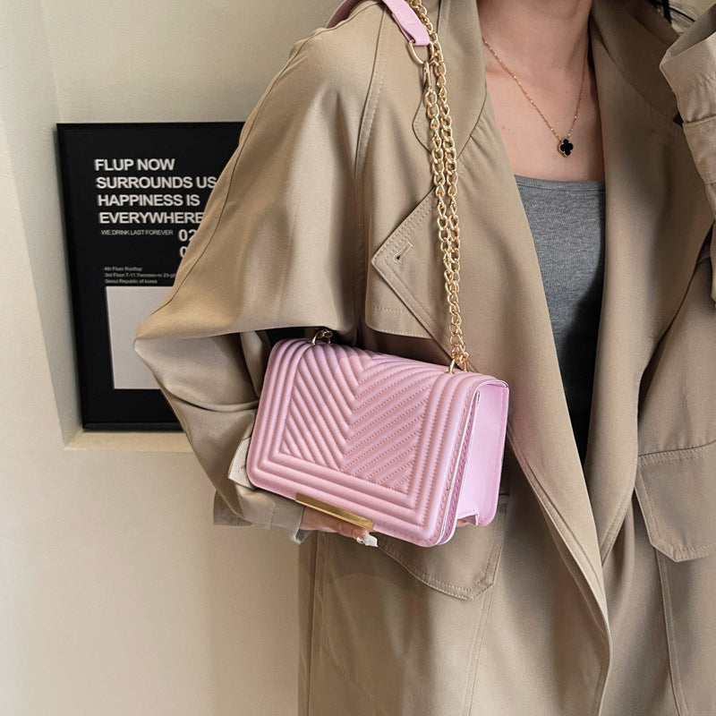 Wholesale Retro Chain Simple One-shoulder Crossbody Versatile Small Square Bag