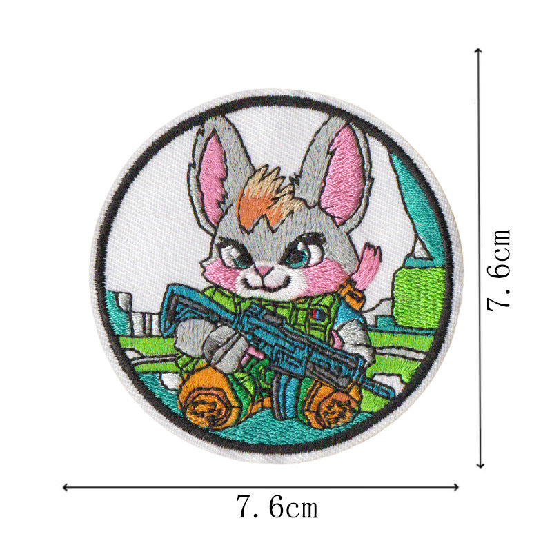 Wholesale Trendy Tactical Fox Embroidered Patches 16 Pieces Jungle Combat Iron On Appliques For Clothing Bags DIY Resale