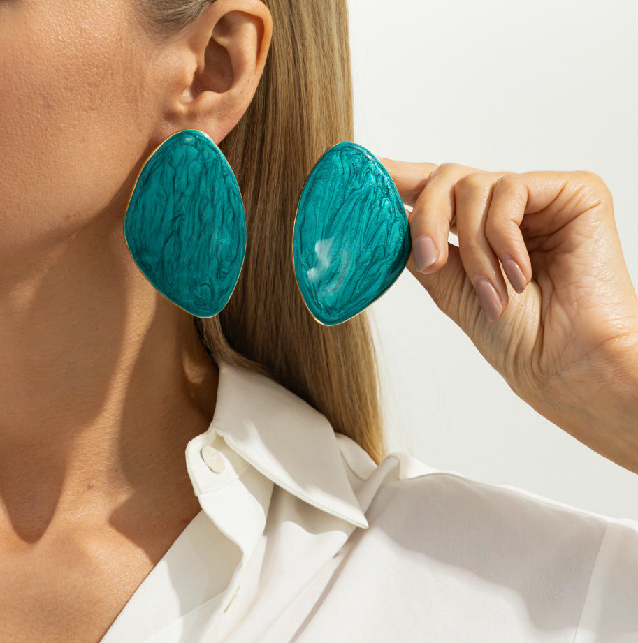 Wholesale Geometric Irregular Folded Acrylic Earrings