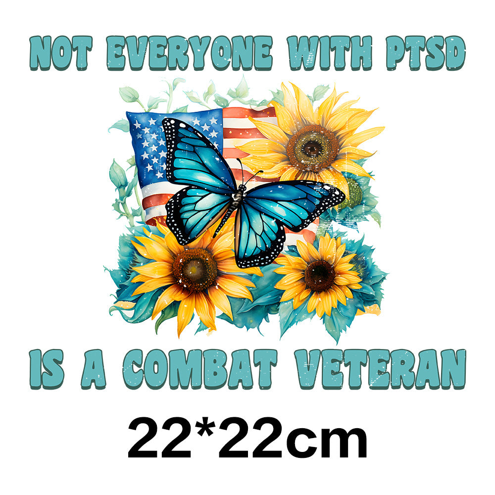 Wholesale Veteran  Letters UV DTF Ready To Press Transfers Wraps
