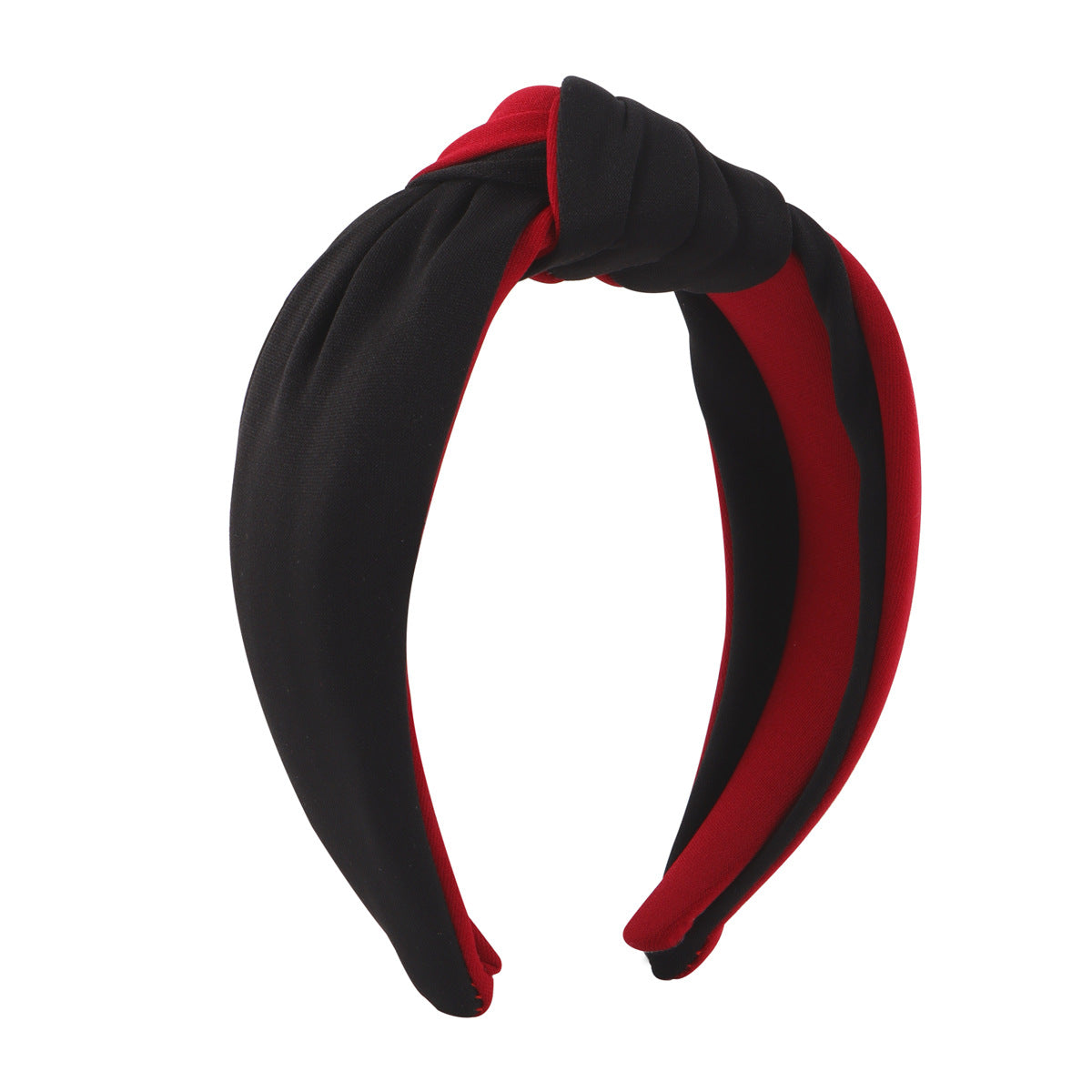 Wholesale Wide Edge Knotting and Color Blocking Fabric Hairbands