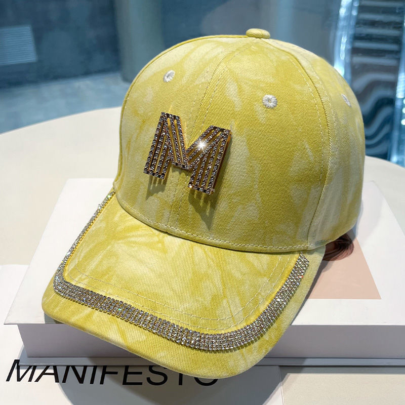 Wholesale Fashion Rhinestone M Letter Sun Protection Baseball Cap