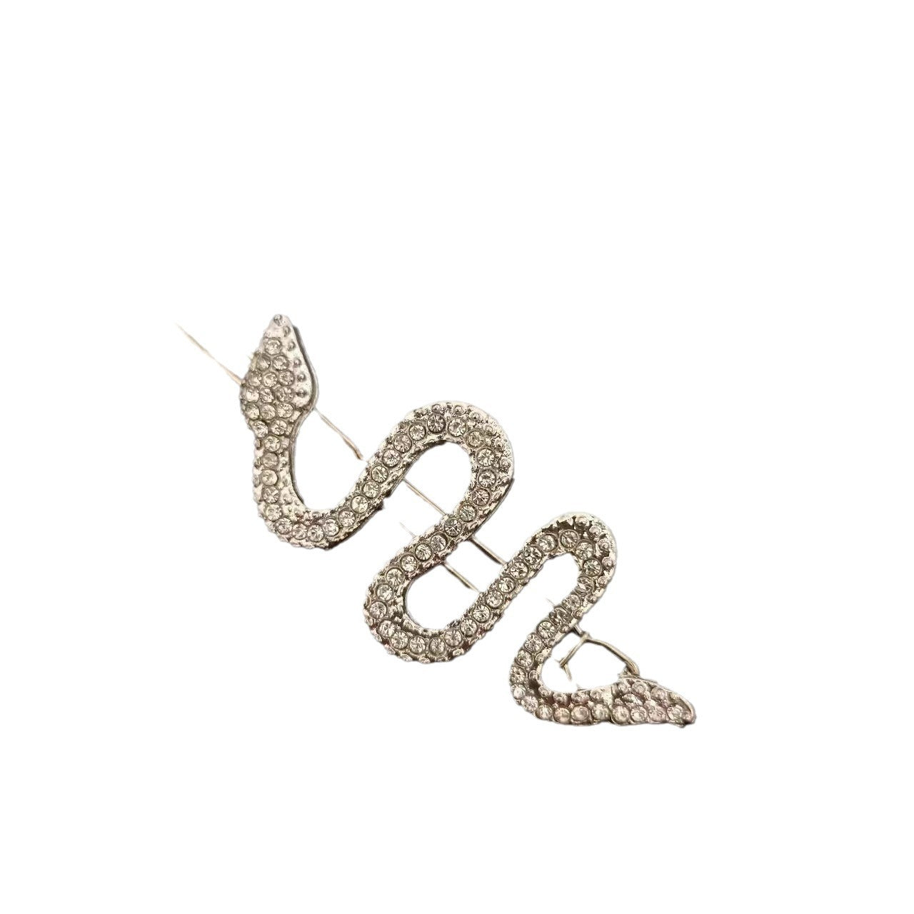 Wholesale personality snake-shaped hairpin ladies cold style retro frog buckle alloy rhinestone clip bangs clip