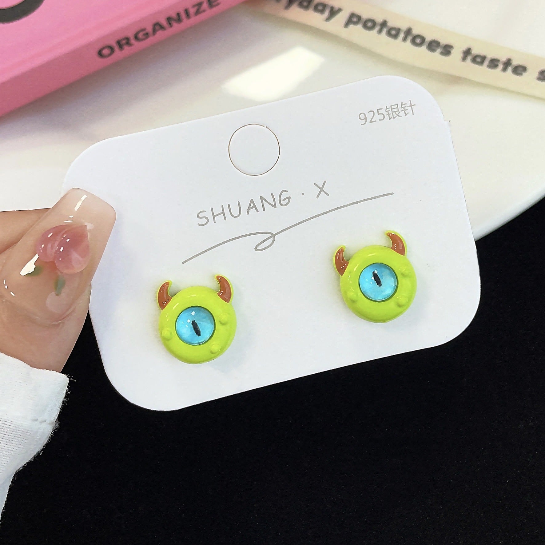 Wholesale Cute Big Eyed Monster Alloy Earrings