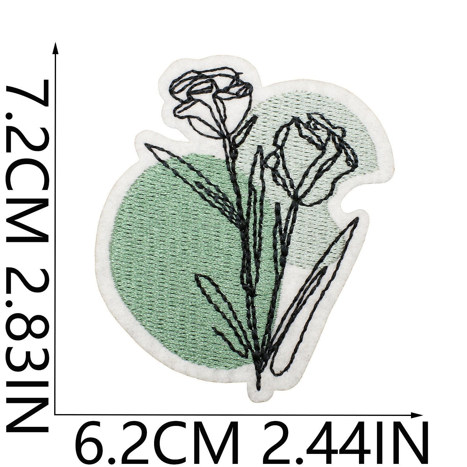 Wholesale Green Flower Butterfly Envelope Embroidery DIY Patches